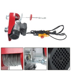 Mini Electric Hoist 440LBS/200kg Crane Winch with Wired Remote Control 510W 110V