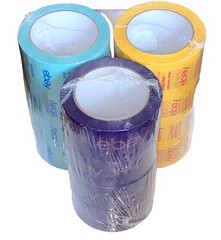 eBay Brand Tape LOT 12 Rolls 75 Yards 2×75 2” Wide 75YDS Blue Yellow Purple NEW