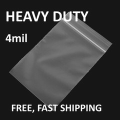 2″x3″ CLEAR 4MIL ZIP SEAL TOP LOCK BAGS POLY PLASTIC RECLOSABLE ZIPPER BAGGIES