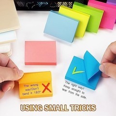 Colorful 1.5×2 Inch Sticky Notes – 8 Pads, 800 Sheets for Effective Reminders