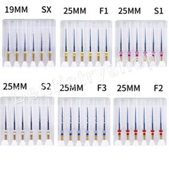 AZDENT Dental Engine Use Rotary Heat Activated Canal Root Endodontic Files 25mm