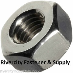 (1) M8-1.25 Left Hand Thread Hex Nuts Stainless 8mm With 13mm Hex M8x1.25