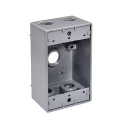 3/4 In. Weatherproof 5-Hole Single Gang Electrical Box (25-Pack)
