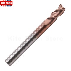 1/4″ 3 Flute Carbide End Mill 37° Helix For Aluminum – ZRN Coated – Square End