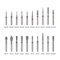 100 Types Dental FG Diamond Burs For High Speed Handpiece Friction Grip 50pcs
