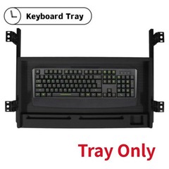 Under Desk Keyboard Tray Smooth Slide Out Space Saver Shelf w/ Pen Holder Office