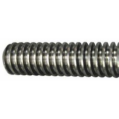 Zoro Select 24304 Threaded Rod, 3/4 In-6, Steel, Plain Finish, 36 In Length