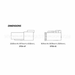 4 Pin Deutsch DT04-4P DT06-4S waterproof electrical connector kit