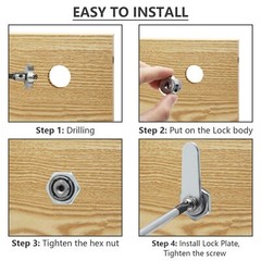 6 Pack Cam Locks Keyed Alike 3/4″ Cam Lock Set for Cabinets Drawers RV