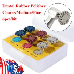 6pcs/kit Dental Composite Polishing Polisher Diamond System RA Disc 14mm Wheel
