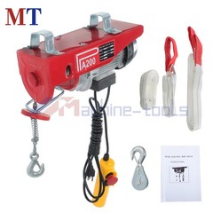 Electric Hoist, 110V 440lbs/200kg Winch with 6.6ft Remote Control Height 20-40ft