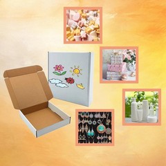 9x9x2 Inches Shipping Boxes Set of 25,White Corrugated Mailing 9x9x2 inches