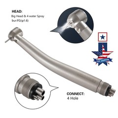NSK Style Dental Fiber Optic High Speed Turbine Handpiece LED E-generator 4Hole