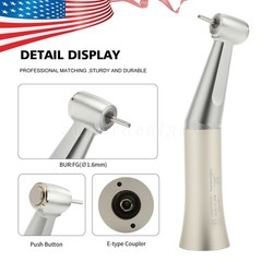 1-10PCS Dental Low Speed Handpiece Push Contra Angle fit FG Burs 1.6mm E-type