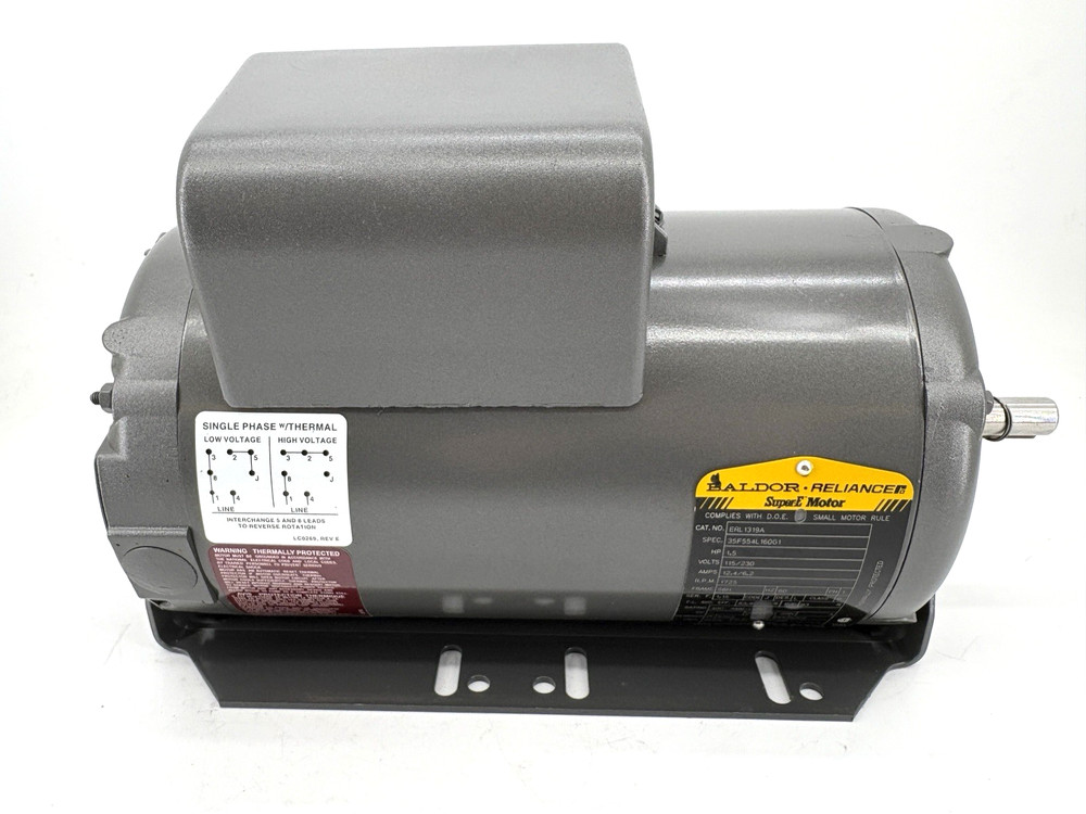 New Baldor ERL1319A 1.5HP ODP Motor 115/230V 1PH 1800RPM 56H Frame