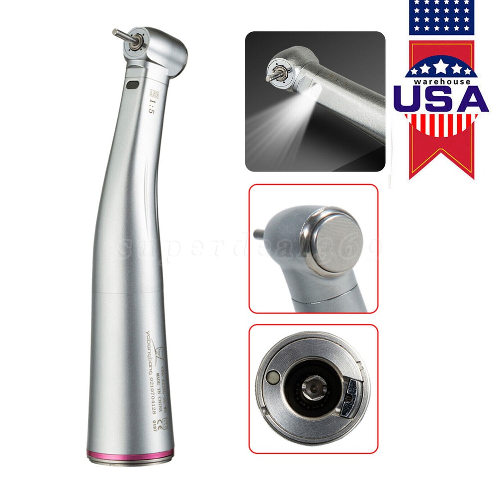 Dental 1:1 1:5 1:4.2 LED Optic Contra Angle Increasing Handpiece Electric po