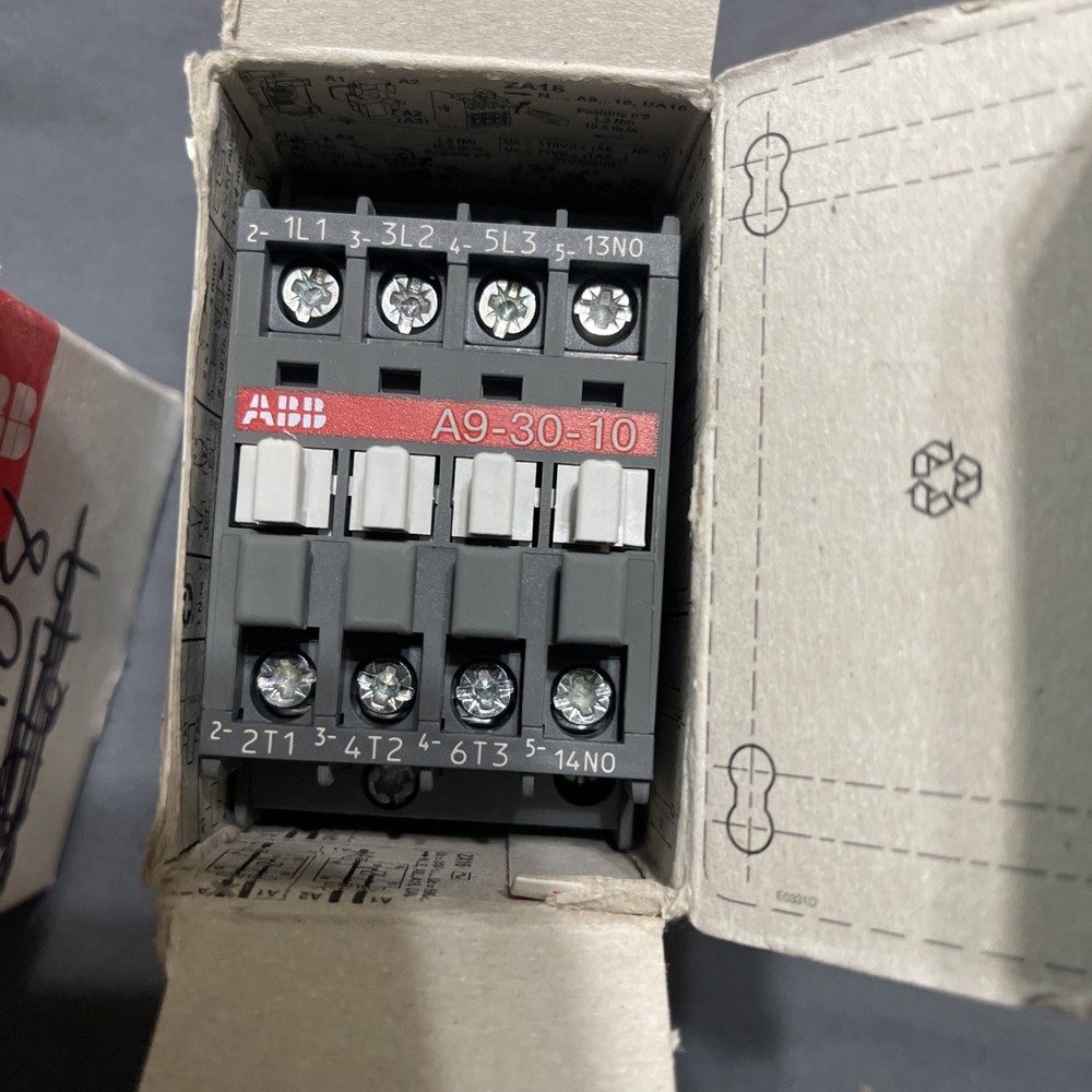 ABB A9-30-10 1SBL141001R8410 AC Non-Reversing IEC Contactor 110-120V 60Hz New