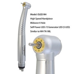 COXO Dental High Speed LED Handpiece 4 Hole Self Power Turbine E Generator NSK