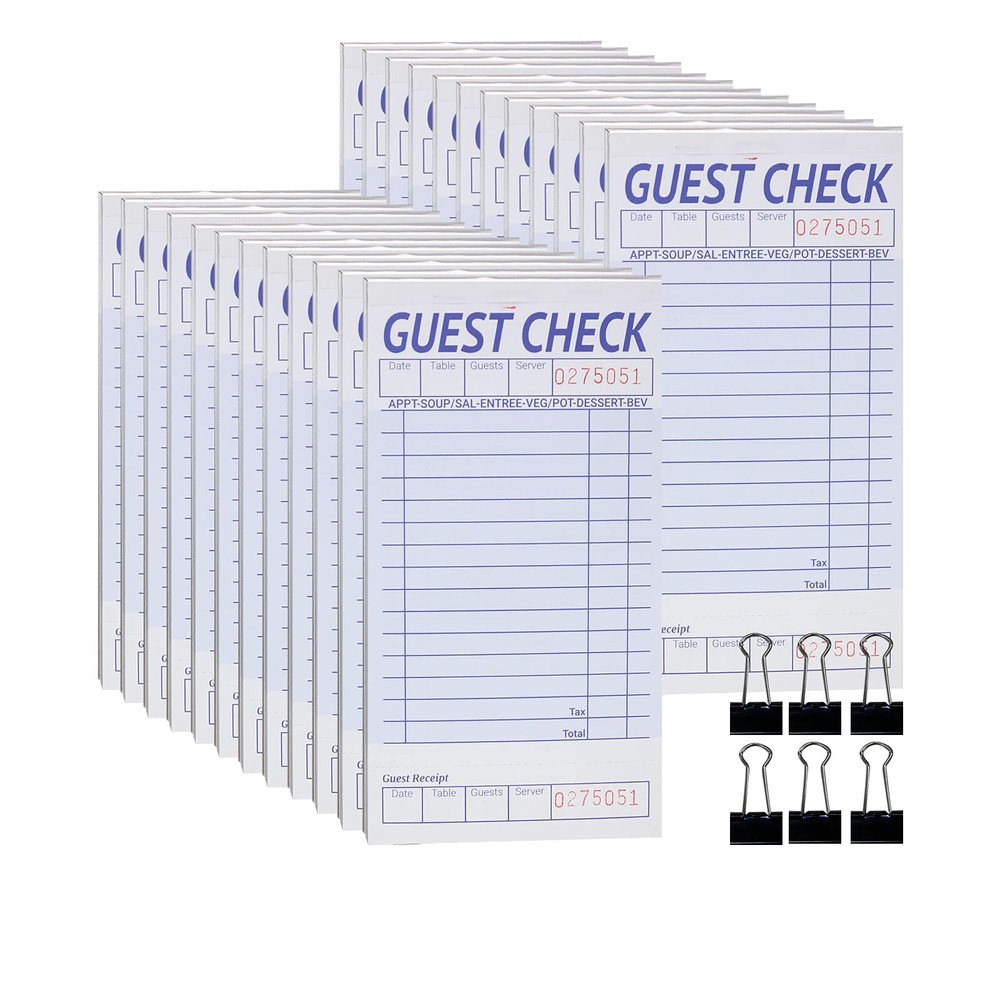 24 Pack Guest Check Book Board/Pads Server Note Pads and Waitress Order Pads …