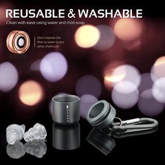 Reusable High Fidelity Ear Plugs, 24dB Advanced Filtering Tech Ear Protection US