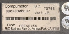 (2) Two COMPUMOTOR APEX-6154 Servo Controller / Drive