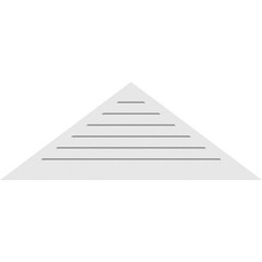 GVPTR76X1602SF Triangle Surface Mount PVC Gable Vent, 76″W x 15.875″H, Factor…