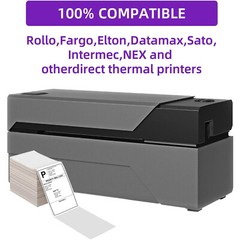 500 4″ x 6″ Fanfold Direct Thermal Shipping Labels Perforated for Zebra & Rollo