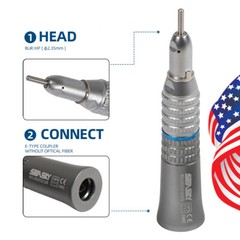 Dental Straight Nose Handpiece 1:1 NSK Style Slow Speed Attachment E-Type