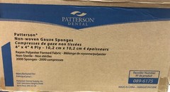 Case of 2,000 Patterson 4 Ply Non-Woven Gauze Sponges 4″x 4″