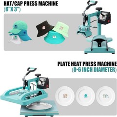 5 in 1 Heat Press Machine 15″x15″ T-Shirt Transfer Sublimation W. 30OZ Tumbler