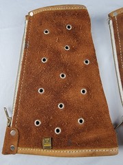 Vintage Leather Glassblowing Arm Guards Pair Suede Heat Shields Made in Mexico