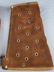 Vintage Leather Glassblowing Arm Guards Pair Suede Heat Shields Made in Mexico
