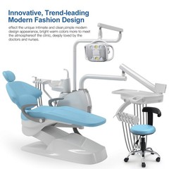 Unidad de Silla Dental Sillon Motor DC Cuero Duro PU/Unidad Dental Portátil 4H