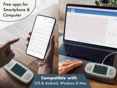 EMAY 6Leads Portable ECG Monitor Record ECG & Heart Rate in 6 Channels /OPEN BOX