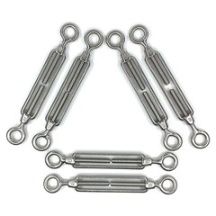 HEVERP 6Pcs M6 304 Stainless Steel Eye and Turnbuckles, Shade M6, sliver