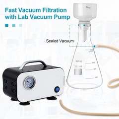 Lab Vacuum Pump + 1000mL Lab Buchner Funnel Filtering vacuum filter flask set