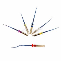 AZDENT Dental Gold Taper NITI Endo Rotary Files 6pcs Endodontic Files 19mm/ 25mm