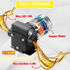 110V AC Self-Priming Gasoline Fuel Oil Transfer Pump with Reversible Pumping Swi