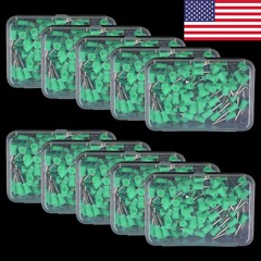 100-1000 Dental Polishing Polisher Prophy Angle Cups Latch Tooth Brush Green dnT