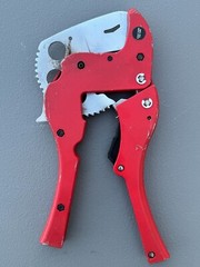Pair of 2 Heavy-Duty Metal Ratcheting PVC Pipe Cutters: Wisdom 22-PCP2-2 & L-42A