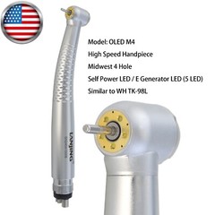 COXO Dental High Speed LED Handpiece 4 Hole Self Power Turbine E Generator NSK