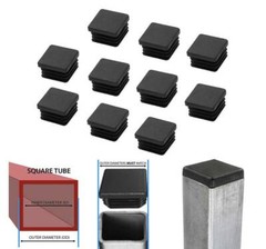 10X 1″ 1×1 inch Square Tube Hole Plug End Cap Leg Table Glides Feet Tips Inserts