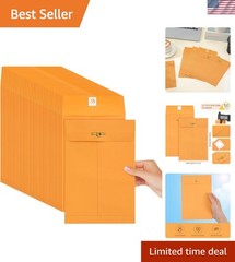 50 Pcs 5 x 7.5 Manilla Envelopes Clasp Kraft Catalog with Closure for Storing…