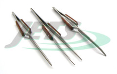 Fiber Grip Tweezers Set of 3 Cross Locking & Straight Soldering Tweezer Jewelers
