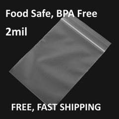 4″x4″ CLEAR 2MIL ZIP SEAL TOP LOCK BAGS POLY PLASTIC RECLOSABLE ZIPPER BAGGIES