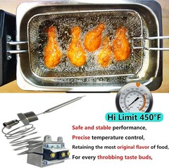 Upgraded 1177 High Limit Thermostat 450°F Gas Fryer Switch 3/8 MPT Compatible