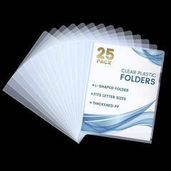 Quality 25 Clear Document Sleeves – Letter Size, Easy Thumb Opening