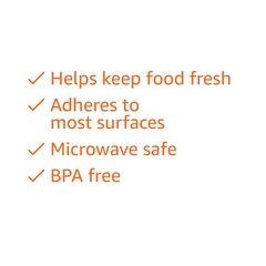 Amazon Basics Plastic Food Wrap, BPA Free, 200 Sq Ft (Pack of 1), Clear