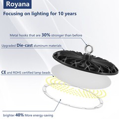 10 Pack 300W UFO LED High Bay Light Shop Industrial Commercial Factory Warehouse