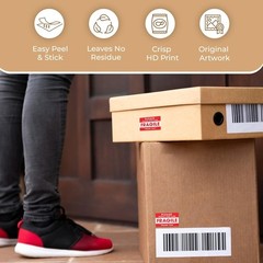 Fragile Handle with Care Lable Stickers – Labels for Packaging Boxes